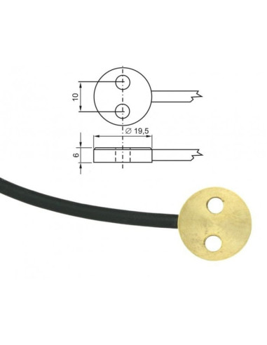 N1ATG7/C, sonde de température avec capteur Ni1000, câble 2 m
