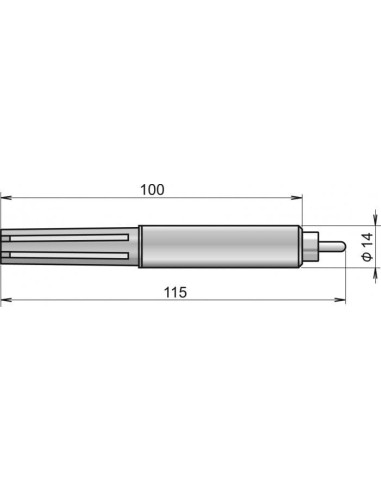 Sonde de température numérique pour WebSensor « p-line », connecteur CINCH, insertion directe