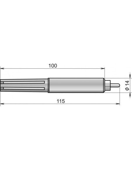Sonde de température numérique pour WebSensor « p-line », connecteur CINCH, insertion directe