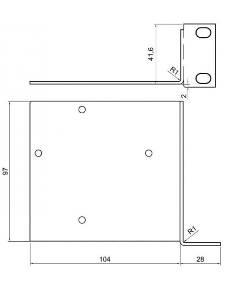 Support de capteur pour montage en rack 19"