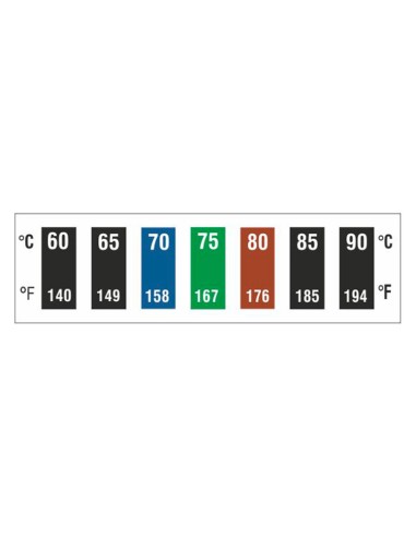 Indicateurs réversibles 7 températures 60-90°C