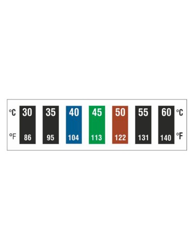 Indicateurs réversibles 7 températures 30-60°C